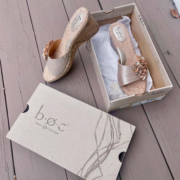 Born Concepts (b.o.c.) Leather Heeled Slides - Picture 2 of 5